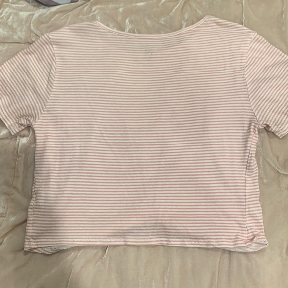pink and white striped shirt - Picture 2 of 3